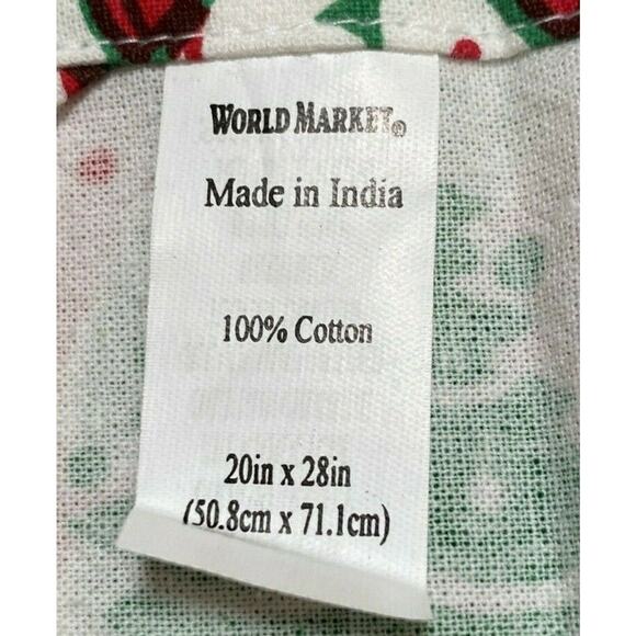 Christmas holiday cotton tea towel red & green - Picture 6 of 6